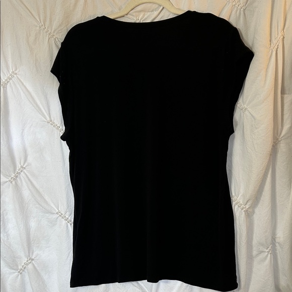 Calvin Klein Women's Black Short Sleeve Sparkle Tee -Size XL - Picture 6 of 7
